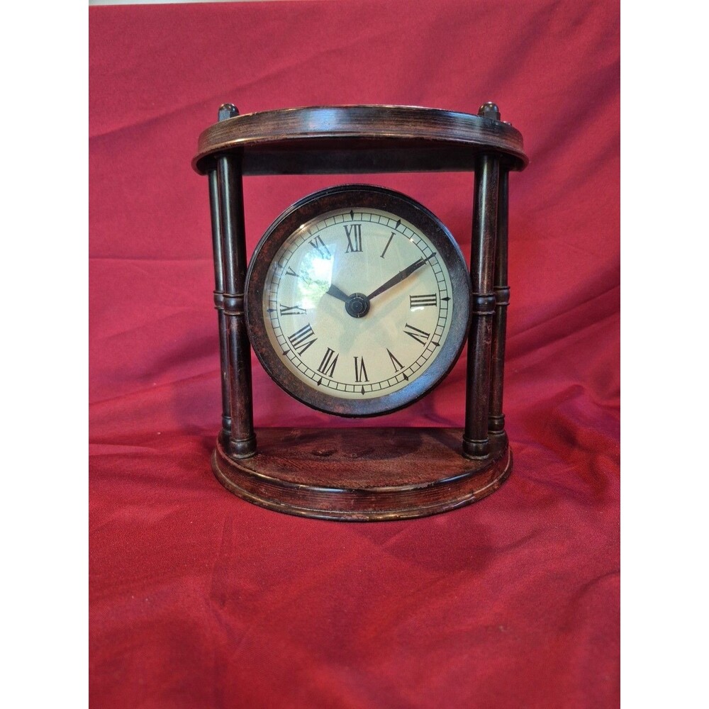 Steel Mantle Clock Gorgeous Home Decor Shelf Sitter Works as it Should